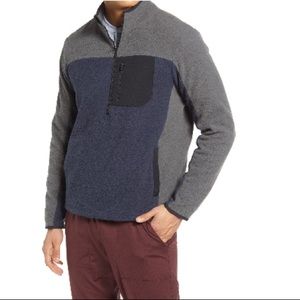 Zella Men's Strata Colorblock Fleece Half-Zip Pullover NWT Size XL